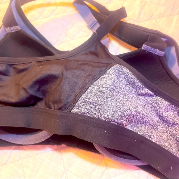 Victoria’s Secret limited edition VSX Black womens sports bra zip double padded - Picture 14 of 16
